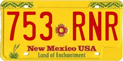 NM license plate 753RNR