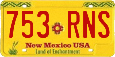 NM license plate 753RNS