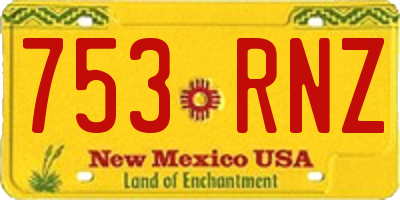 NM license plate 753RNZ