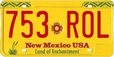 NM license plate 753ROL