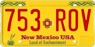 NM license plate 753ROV