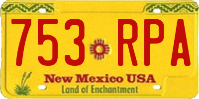 NM license plate 753RPA