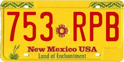 NM license plate 753RPB
