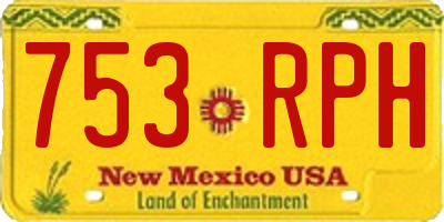 NM license plate 753RPH