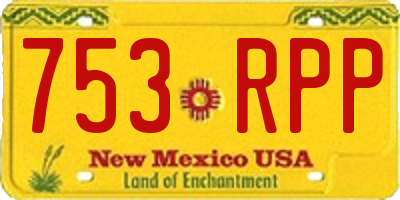 NM license plate 753RPP