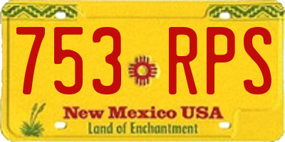 NM license plate 753RPS