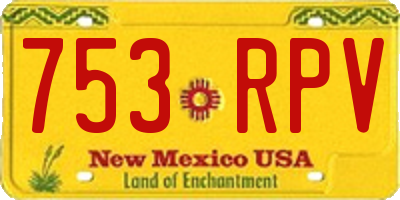 NM license plate 753RPV