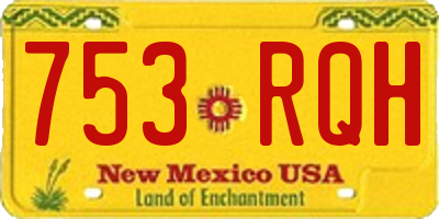 NM license plate 753RQH