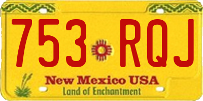 NM license plate 753RQJ