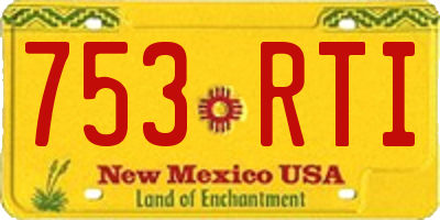 NM license plate 753RTI