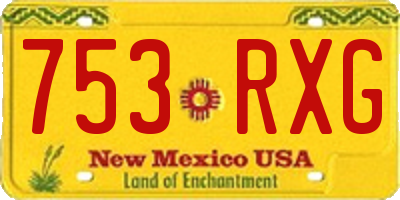 NM license plate 753RXG