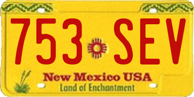 NM license plate 753SEV