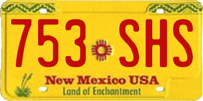 NM license plate 753SHS