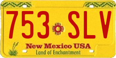 NM license plate 753SLV