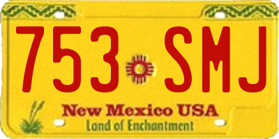 NM license plate 753SMJ