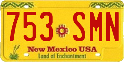 NM license plate 753SMN