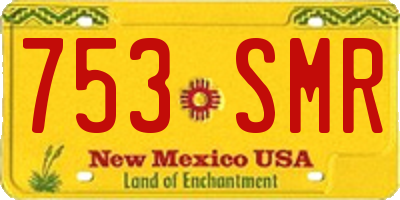 NM license plate 753SMR