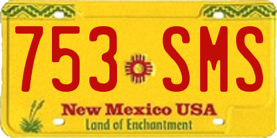NM license plate 753SMS