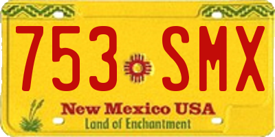 NM license plate 753SMX