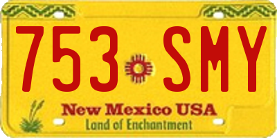 NM license plate 753SMY