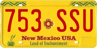 NM license plate 753SSU