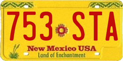 NM license plate 753STA