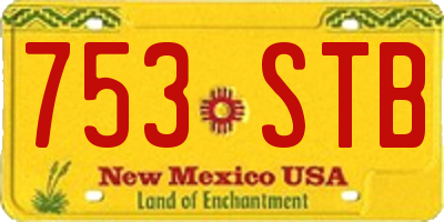 NM license plate 753STB