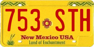 NM license plate 753STH