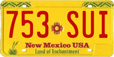 NM license plate 753SUI