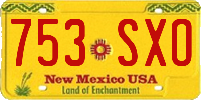 NM license plate 753SXO
