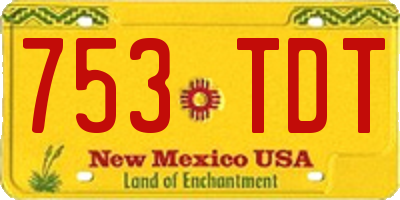 NM license plate 753TDT