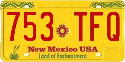 NM license plate 753TFQ