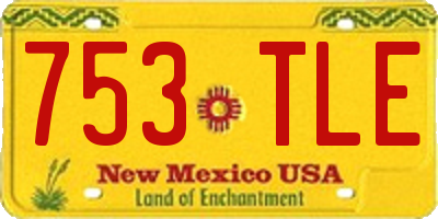 NM license plate 753TLE