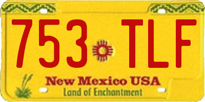 NM license plate 753TLF