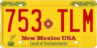 NM license plate 753TLM