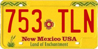 NM license plate 753TLN