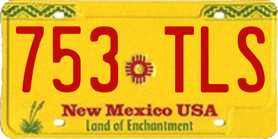 NM license plate 753TLS
