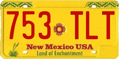 NM license plate 753TLT