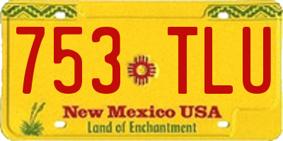 NM license plate 753TLU