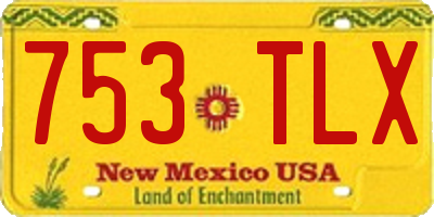 NM license plate 753TLX
