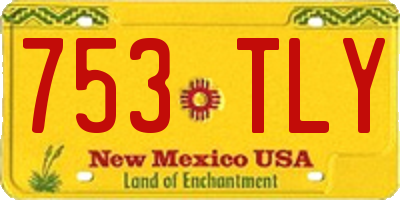 NM license plate 753TLY