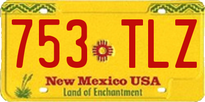NM license plate 753TLZ