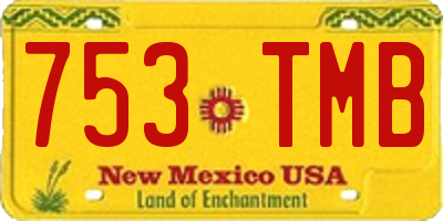 NM license plate 753TMB
