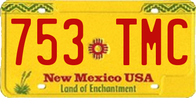 NM license plate 753TMC