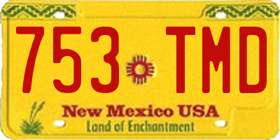 NM license plate 753TMD