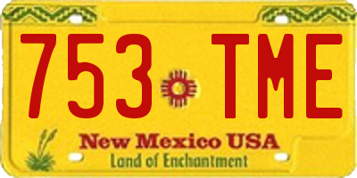 NM license plate 753TME