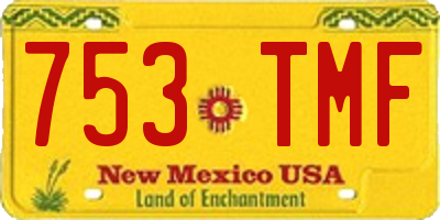 NM license plate 753TMF