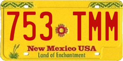NM license plate 753TMM