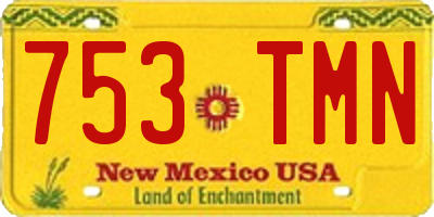 NM license plate 753TMN