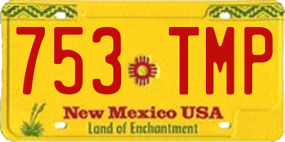 NM license plate 753TMP